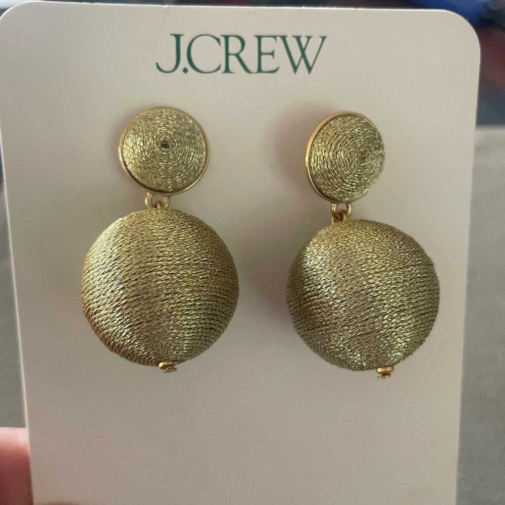J. Crew Gold Statement Earrings
